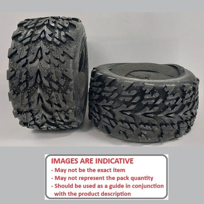 1234055 | TY-XM-085-52-C (Pair) --- RC Car Tyres Hobby - Type Road Style Tread 85x52 mm Tenth Scale - Plastic Tyre