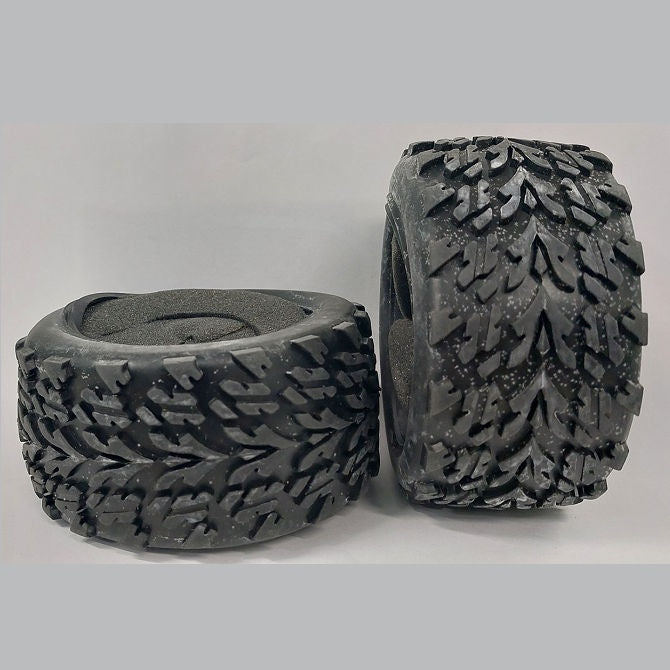 1234055 | TY-XM-085-52-C (Pair) --- RC Car Tyres Hobby - Type Road Style Tread 85x52 mm Tenth Scale - Plastic Tyre