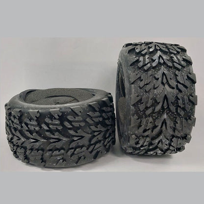 1234055 | TY-XM-085-52-C (Pair) --- RC Car Tyres Hobby - Type Road Style Tread 85x52 mm Tenth Scale - Plastic Tyre