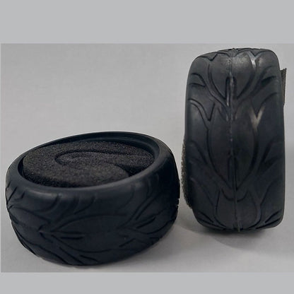 1233842 | TY-XR-063-26-FL (Per Card) --- RC Car Tyres Hobby - Type Flame Pattern 63x26 mm Tenth Scale - Natural Rubber Tyre