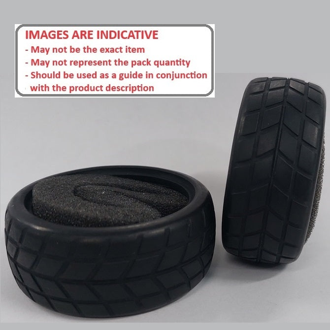 1233846 | TY-XR-063-26-Y (Per Card) --- RC Car Tyres Hobby - Type Y Pattern 63x26 mm Tenth Scale - Natural Rubber Tyre