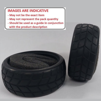 1233846 | TY-XR-063-26-Y (Per Card) --- RC Car Tyres Hobby - Type Y Pattern 63x26 mm Tenth Scale - Natural Rubber Tyre
