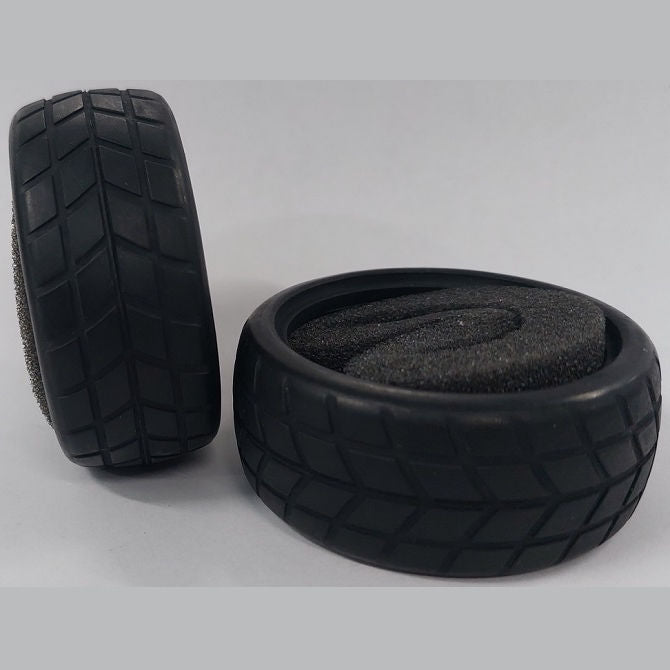 1233846 | TY-XR-063-26-Y (Per Card) --- RC Car Tyres Hobby - Type Y Pattern 63x26 mm Tenth Scale - Natural Rubber Tyre