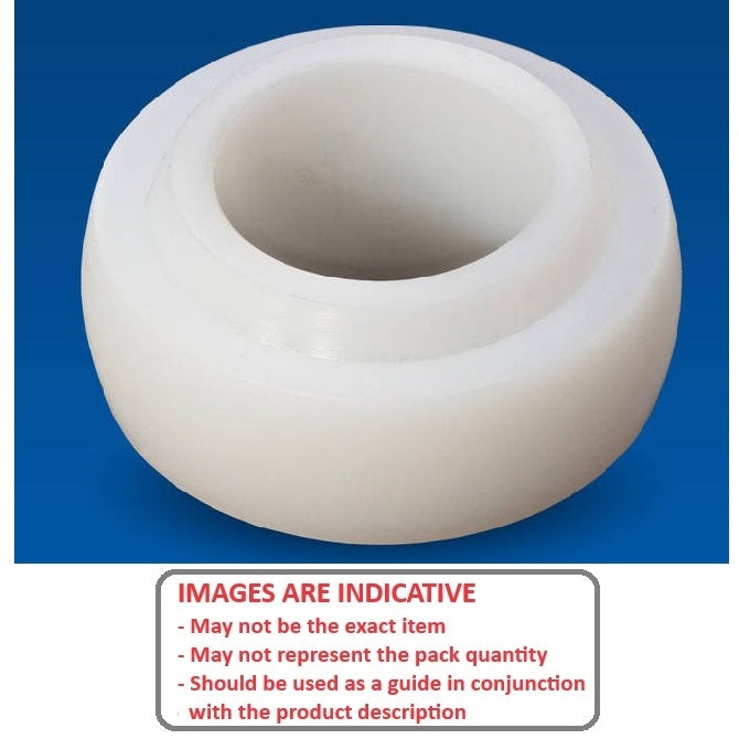 1136524 | P-UC205-16-ASL (PK-5) --- Spherical OD Bearings - 25.4x52x18 mm Suits Plastic Housings - Acetal Solid Bearing
