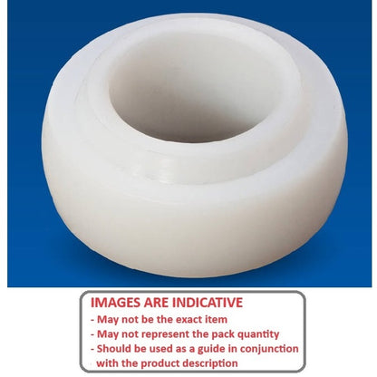 1136524 | P-UC205-16-ASL (PK-5) --- Spherical OD Bearings - 25.4x52x18 mm Suits Plastic Housings - Acetal Solid Bearing