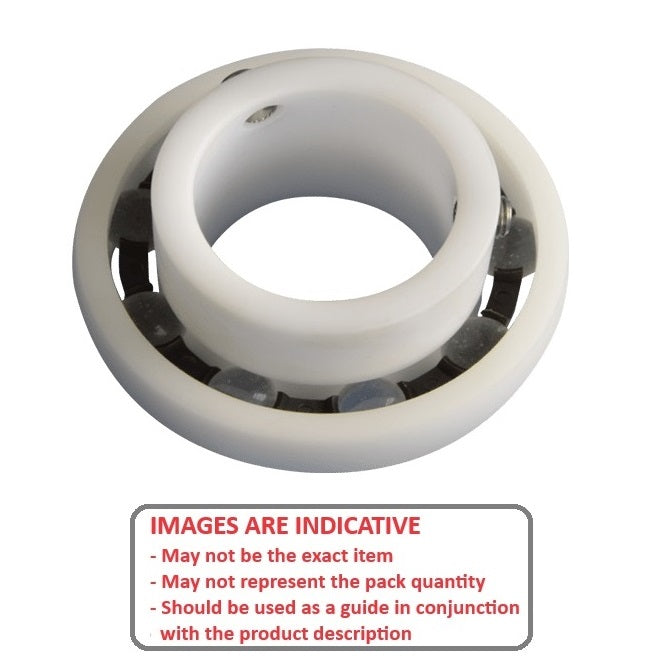 1138018 | P-UC206-17-AGL (PK-5) --- Spherical OD Bearings - 26.987x62x38.1 mm Suits Plastic Housings - Acetal with Glass Balls Bearing