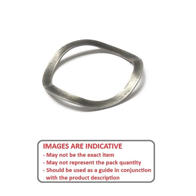 1064451 | W0054-T-010-015-W3-C (Each) --- Spring Washers - 5.4x9.5x1.5 mm Wave - Carbon Spring Steel Washer