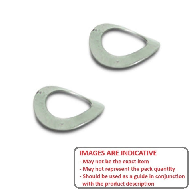 1090868 | W0100-T-018-020-WC-CZ (PK-10) --- Spring Washers - 10x18x2 mm Curved - Carbon Spring Steel Zinc Plated Washer