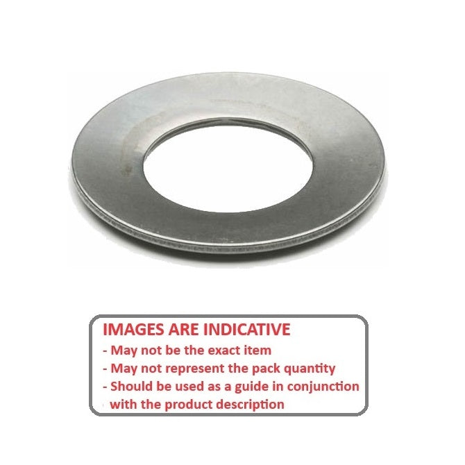 1150124 | W0204-D-037-040-BB-C (PK-10) --- Disc Spring Washers - 36.6x20.4x0.5 mm Ball Bearing Type - Carbon Steel Washer