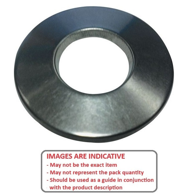 1119244 | W0099-D-018-020-F-C (Each) --- Disc Spring Washers - 18.1x9.9x2.03 mm Flange Locking Type - Carbon Spring Steel Self Finish Washer