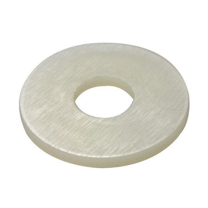 1060356 | W0050-F-010-010-NY (PK-20) --- Through Bore Round Spacers - 5x10x1 mm - Nylon Polyamide 6/6 Spacer