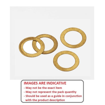 1090914 | W0100-FP-016-0010-B (PK-30) --- Flat Washers - 10x16x0.1 mm Precision Shim - Brass C2801P / C2680P Washer