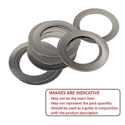 1177132 | W0600-FP-075-0050-CL (Pack of 5)  --- Flat Washers - 60x75x0.5 mm Precision Shim - Carbon Spring Steel Self Finish Washer
