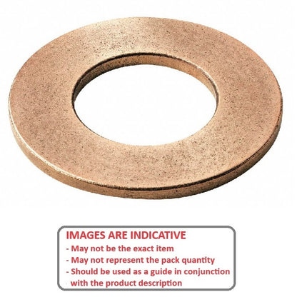 1154526 | W0350-F-049-032-SB (Each) --- Flat Washers - 34.925x49.28x3.18 mm Precision Ground Sintered Bronze - Sintered Bronze, Self Lubricating Washer