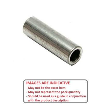 1054905 | W0043-F-006-127-AL (PK-20) --- Through Bore Round Spacers - 4.32x6.35x12.7 mm - Aluminium Alloy 6061-T6/T651/T6511 Spacer