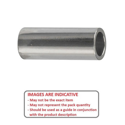 1039037 | W0020-F-004-100-BN (5 Pcs) --- Through Bore Round Spacers - 2x4x10 mm - Brass - Nickel Plated