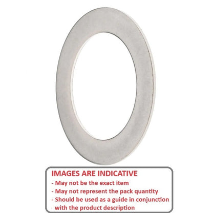 1142780 | W0254-FP-038-0152-S6 (Pack of 5)  --- Flat Washers - 25.4x38.1x1.524 mm Precision Shim - Stainless Steel 316 Similar to A4, 18-10 Washer