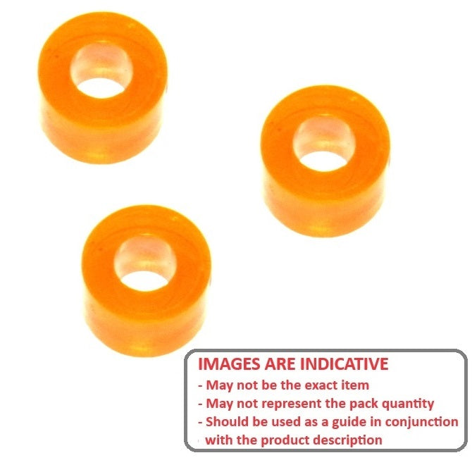 1037215 | W0019-F-005-020-PL (Per Bag) --- Through Bore Round Spacers - 1.9x5x2 mm Hobby - Plastic Spacer