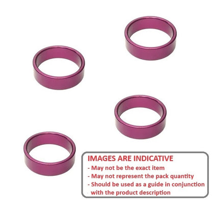 1042387 | W0029-F-005-023-PL (Per Bag) --- Through Bore Round Spacers - 2.9x5.3x2.3 mm Hobby - Plastic Spacer
