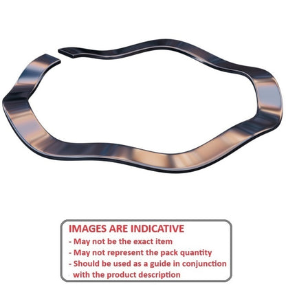 1114465 | W0160-T-022-028-W3S-C (Each) --- Spring Washers - 16x22x2.8 mm Wave - Carbon Spring Steel Self Finish Washer