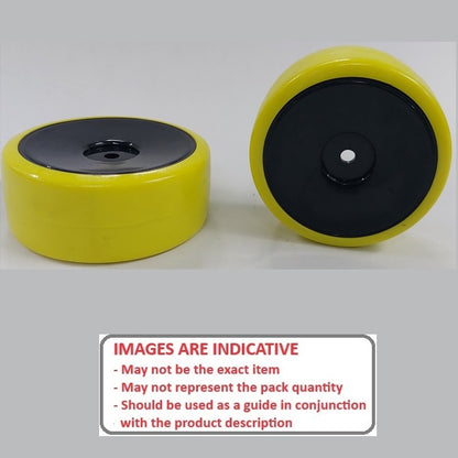 1039174 | WH-XD-063-26-BK-SOL-Y (PK-2) --- RC Car Wheels Hobby - Rim Colour Black Solid - Yellow Tenth Scale - Plastic Wheel