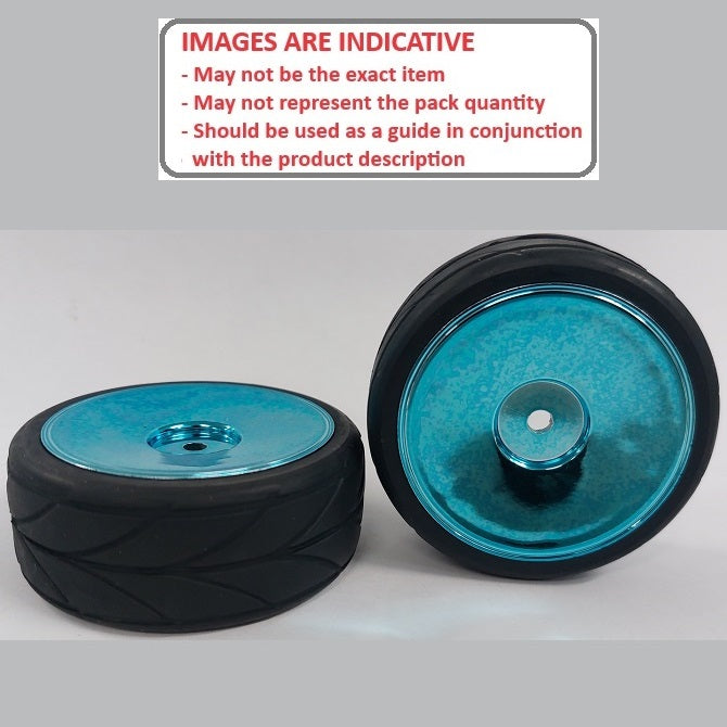 1042492 | WH-XR-063-26-A-BL-SOL (PK-2) --- RC Car Wheels Hobby - Rim Colour Blue Solid - Black Tenth Scale - Plastic Wheel