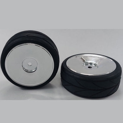 1050260 | WH-XR-063-26-A-BS-SOL (Per Card) --- RC Car Wheels Hobby - Rim Colour Bright Silver Solid - Black Tenth Scale - Plastic Wheel