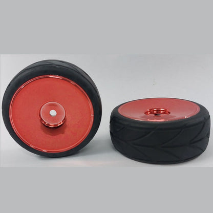 1059200 | WH-XR-063-26-CR-SOL (Per Card) --- RC Car Wheels Hobby - Rim Colour Chrome Red Solid - Black Tenth Scale - Plastic Wheel