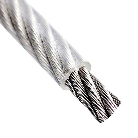 Cable Cable and Accessories - 4.76x3.175 mm - 771.1 kg - Red Vinyl over Galvanized Steel