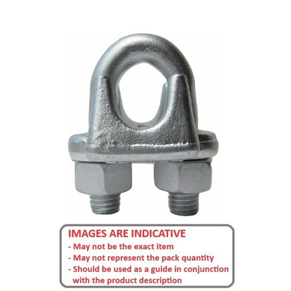 1039868 | CBL560RS (Each) --- Carbon Steel Wire Rope Clips - 2.38 - 3.18 mm Hot galvanized steel 2  Attachment