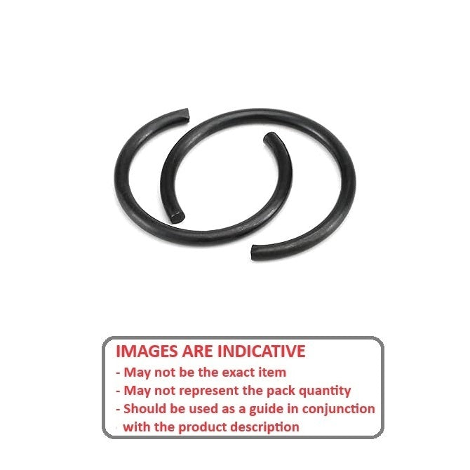 1152179 | WRE-0381-RD-O (Each) --- External Retaining Rings - 38.1x3.56x35.87 mm Round Wire - Carbon Spring Steel