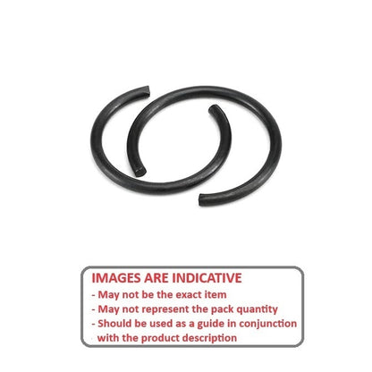 1152186 | WRE-0381-RD-HO (Each) --- External Retaining Rings - 38.1x4.37x35.36 mm Round Wire - Carbon Spring Steel