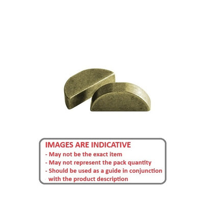 1050039 | KW-040-094-217-Z (Each) --- Woodruff Keys - 3.97x9.4x21.69 mm - Carbon Steel 1035 Zinc Plated Key