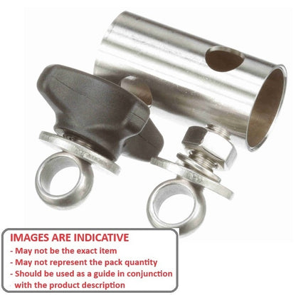 1103631 | VG10RS (Each) --- Single Knob and Nut Cross Blocks - 12.70 x 12.70 96.52x58.674 mm - Stainless Steel 304 Similar to A2, 18-8 HRB80 Cross Block