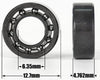 Yoyo Bearings - Type Standard Type 6.35 x 12.7 x 4.8 mm - Open Bearing - Black Coloured Steel 